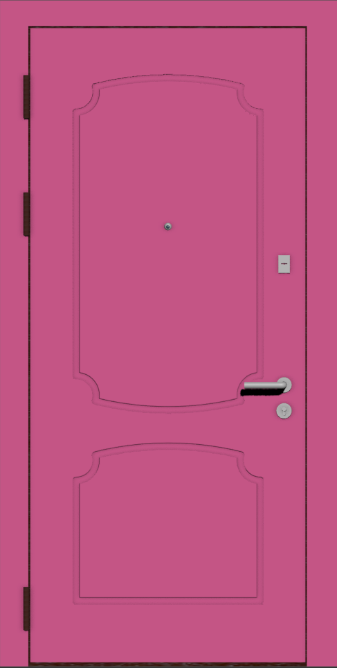 Входная стальная дверь МДФ эмаль розовая
